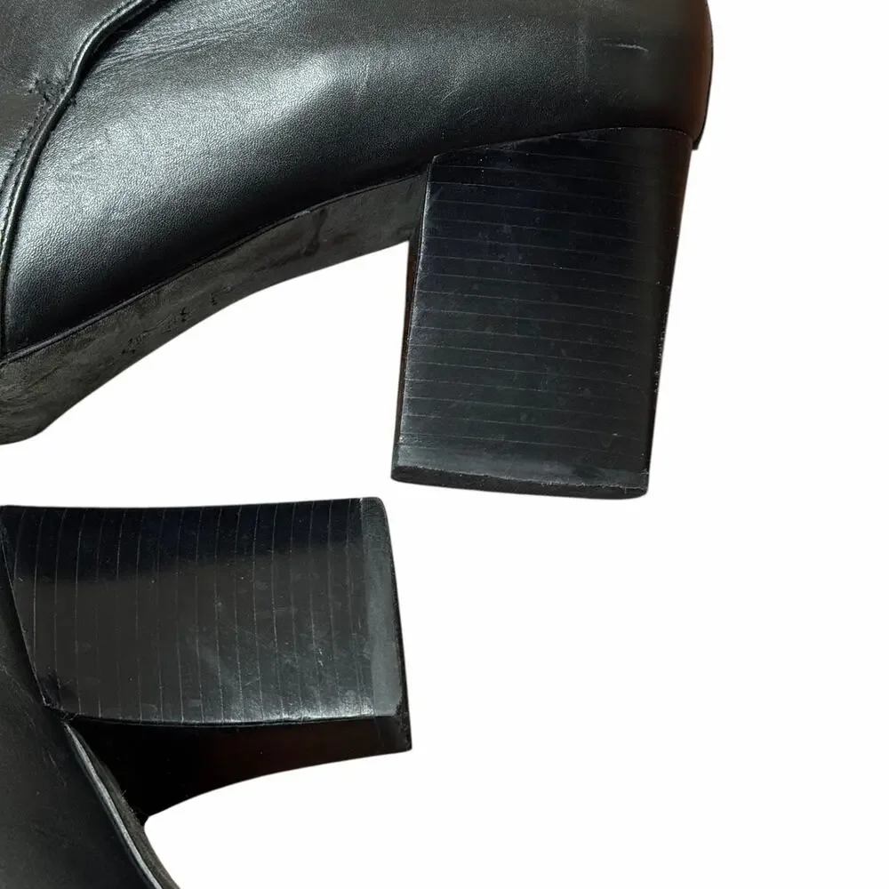 Tory Burch Gemini Link Black Boots Size 10 Pre-Owned